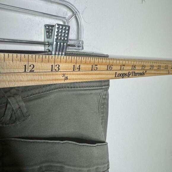 Democracy Absolution Cargo Pants Size 12 Olive Green Utility Stretch Casual - Picture 6 of 10